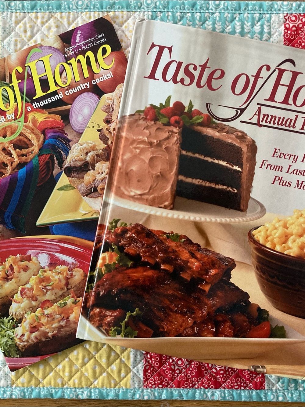Taste of Home 2006 Annual Recipes Cookbook & 2003 Magazine